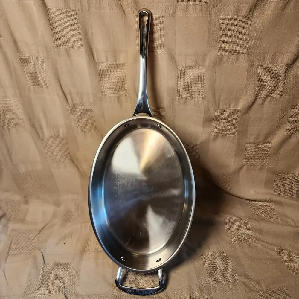 Princess House Stainless Steel 5-Qt. Oval Sauté Pan-NEW